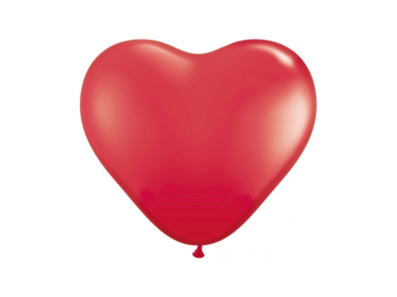 PartyDeco Latexový balón - Červené srdiečko 25 cm