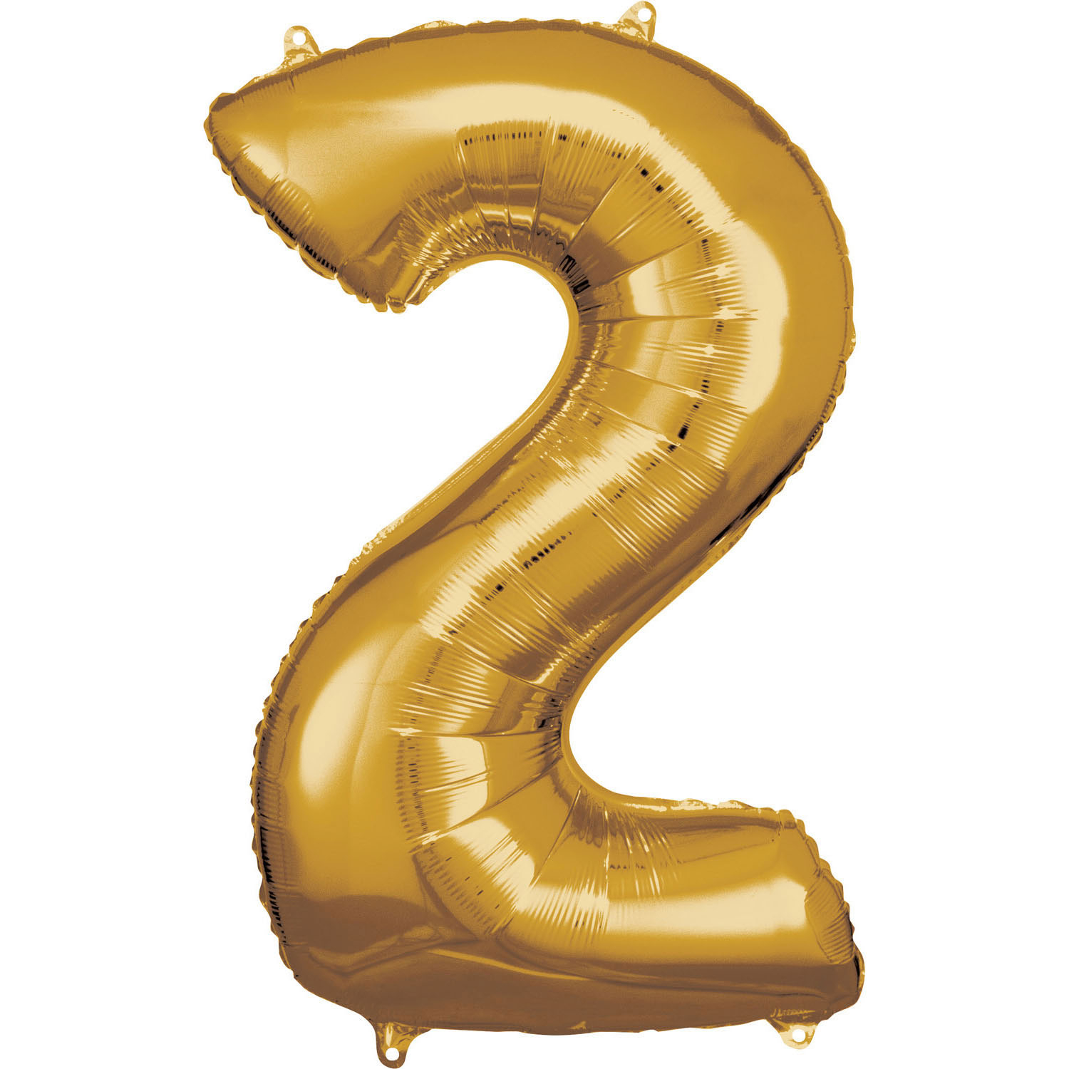 E-shop Amscan Balónik fóliový narodeninové číslo 2 zlatý 86cm