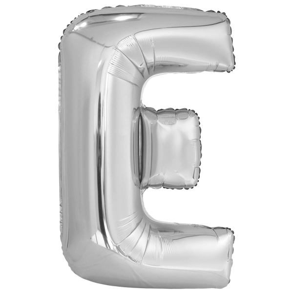 Amscan Fóliový balónik písmeno E 86 cm strieborný
