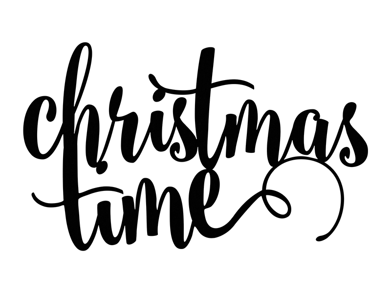 E-shop PartyDeco Dekorácia Christmas time - čierna 1 ks