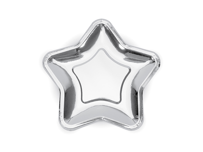 E-shop PartyDeco Taniere strieborné - Hviezda 18 cm