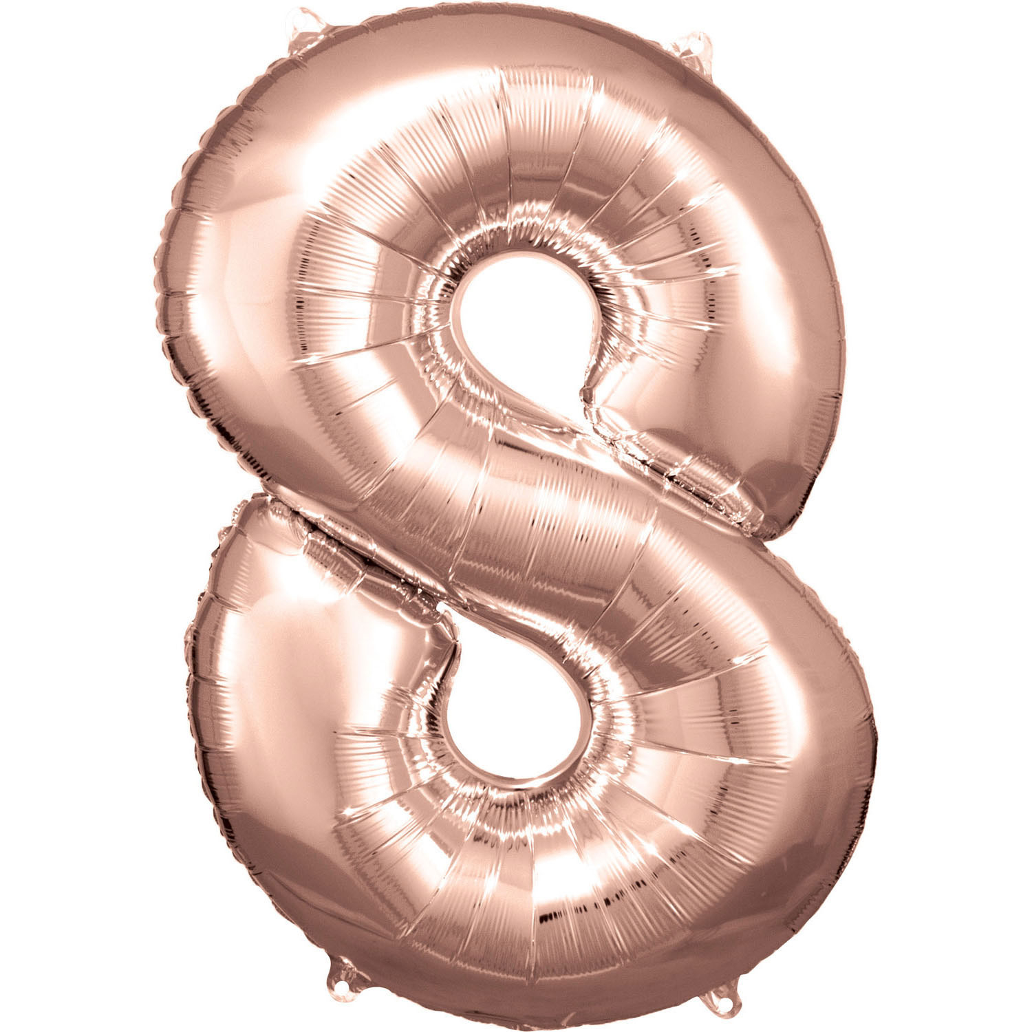 E-shop Amscan Balónik fóliový narodeninové číslo 8 ružovo-zlatý 86 cm