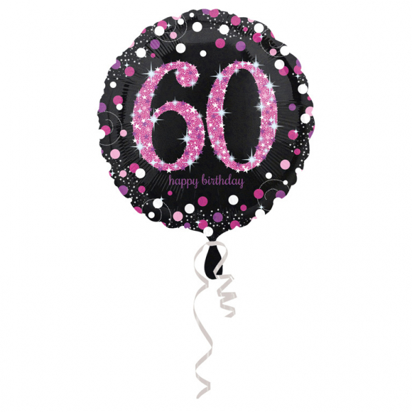 E-shop Amscan Fóliový balón 60 trblietavá ružová