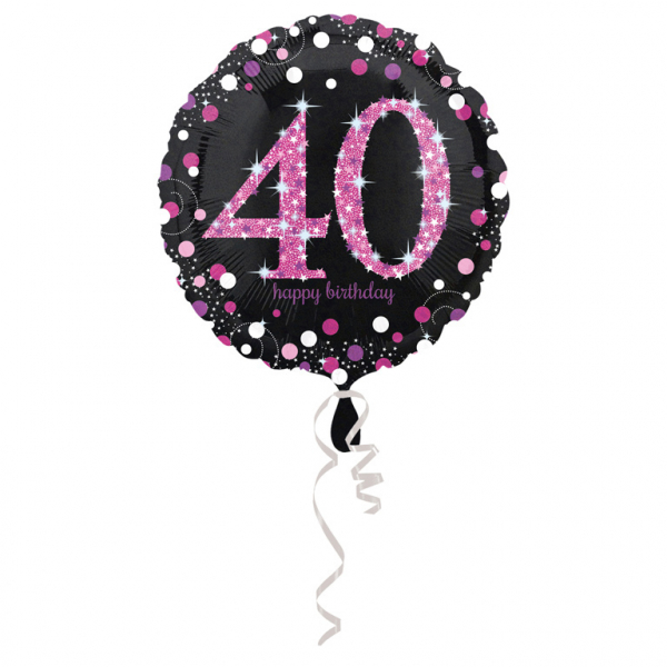 E-shop Amscan Fóliový balón 40 trblietavá ružová