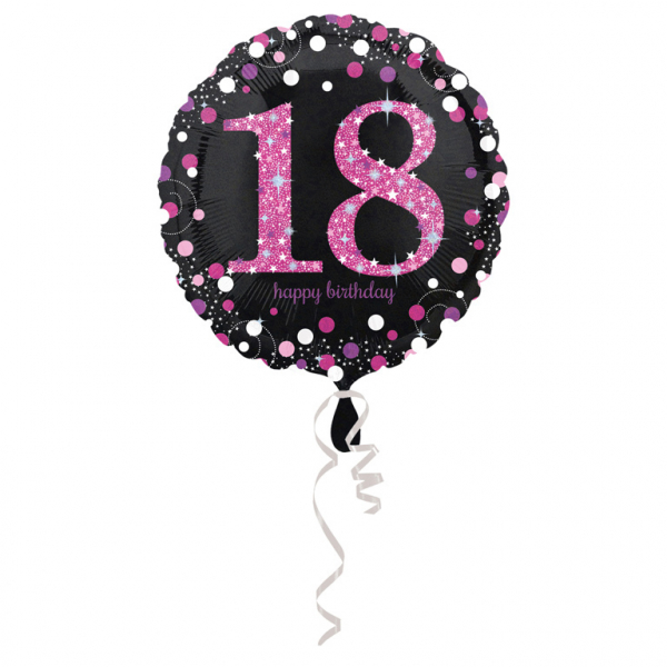 E-shop Amscan Fóliový balón 18 trblietavá ružová