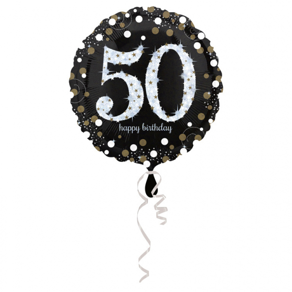 E-shop Amscan Fóliový balón 50 trblietavá zlatá