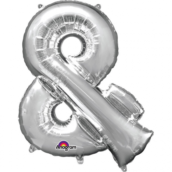 E-shop Amscan Mini fóliový balónik symbol & 33 cm strieborný