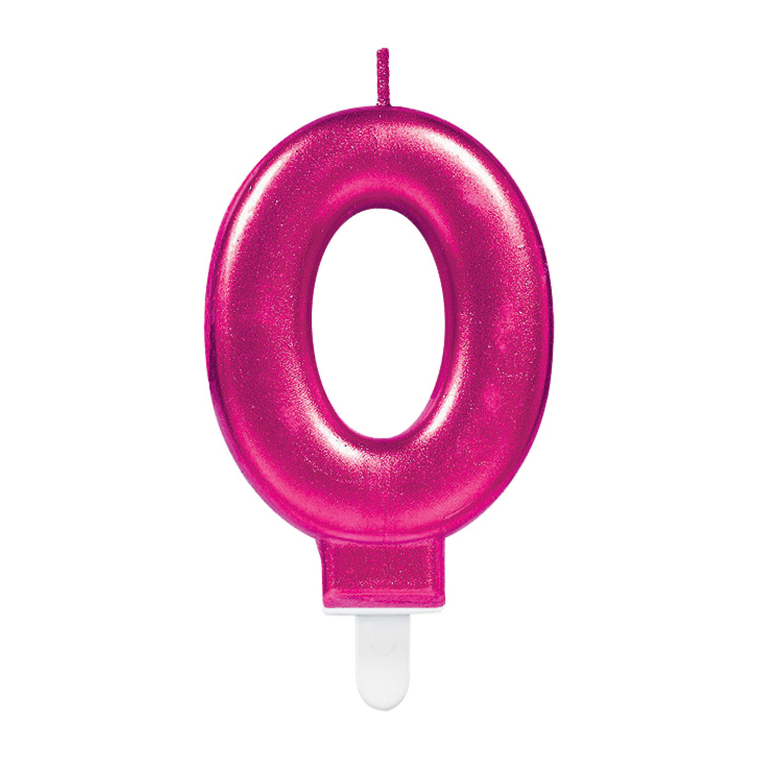 Amscan Narodeninová sviečka 0 - magenta 8 cm 1 ks