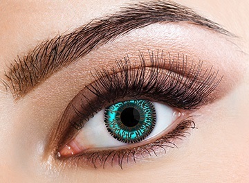 E-shop Eyecasions Šošovky mesačné Two Tone Aqua