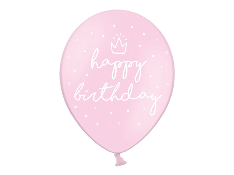 E-shop PartyDeco Balónik Ružový Veselé Narodeniny
