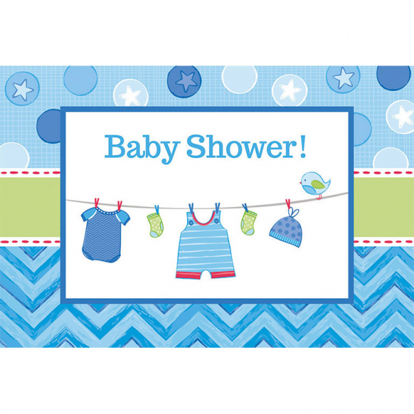 E-shop Amscan Pozvánky Baby Boy 8 ks