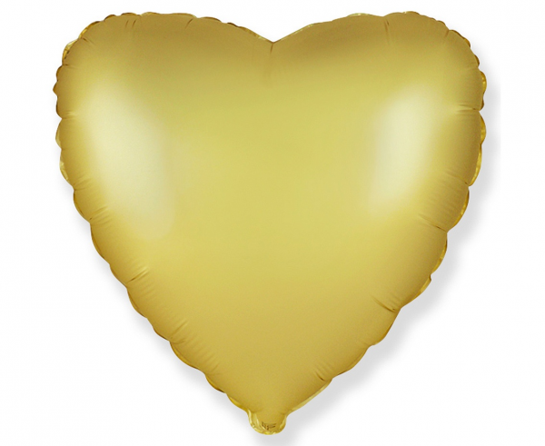 E-shop Flexmetal Fóliový balón Srdce - Zlaté 43 cm