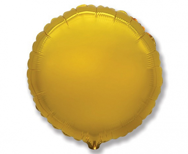 E-shop Flexmetal Fóliový okrúhly balón - Zlatý 45 cm