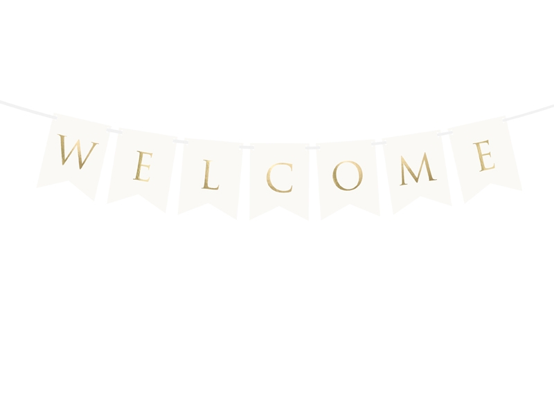 E-shop PartyDeco Banner - Zlatý Welcome