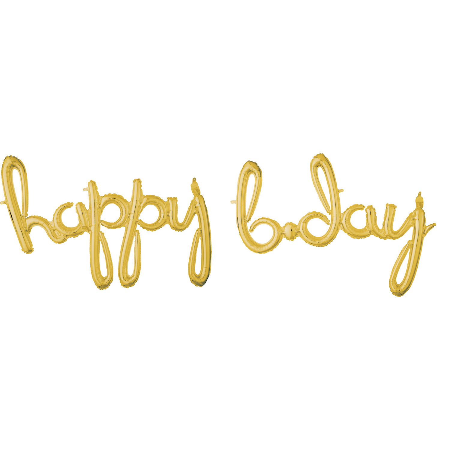 Amscan Fóliový balón písané písmo "happy b-day" zlatý
