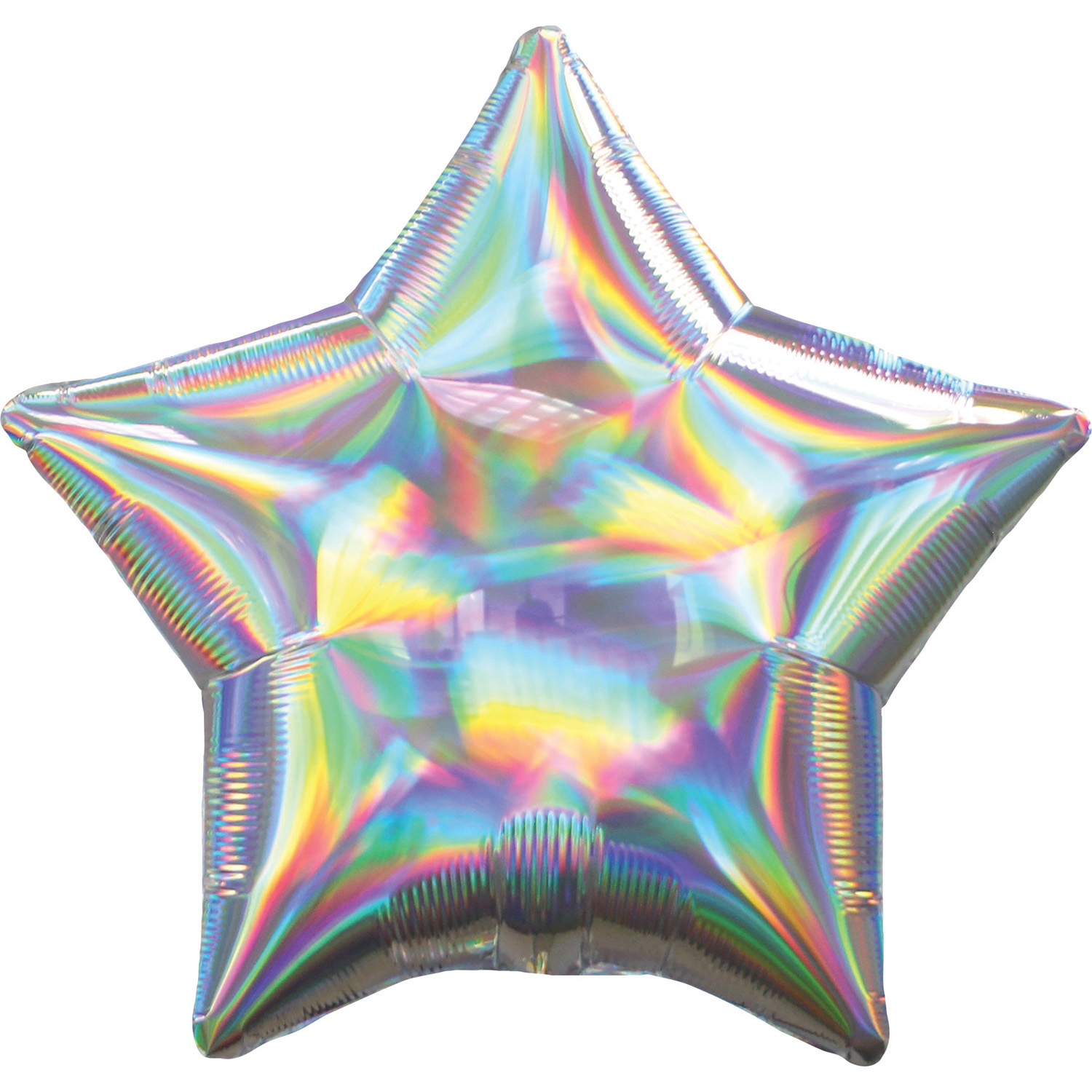 E-shop Amscan Fóliový balón - Holografická strieborná Hviezda