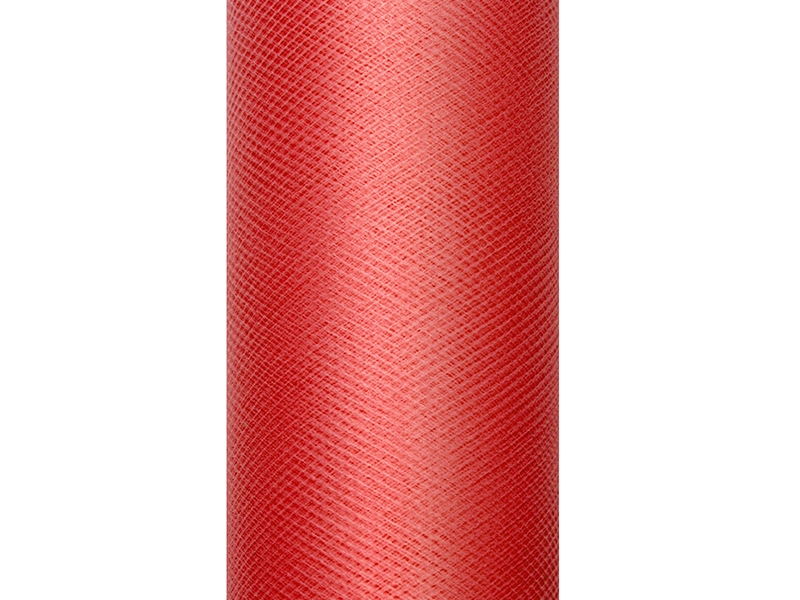 PartyDeco Tyl hladký - červený 0,3x9m