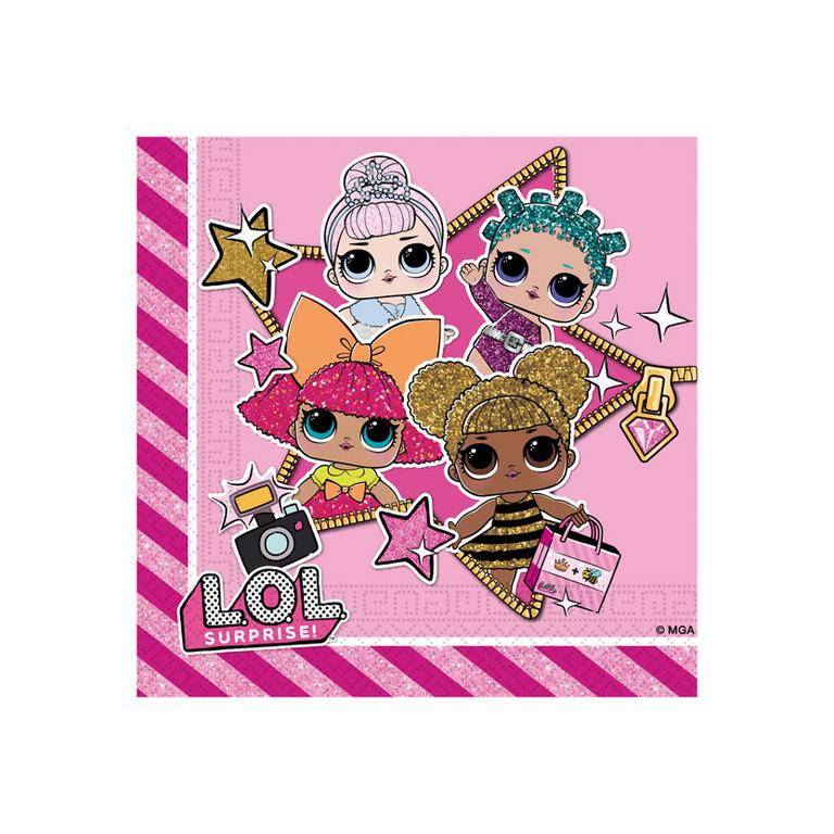 E-shop Procos Servítky - LOL Glitterati 33 x 33 cm 20 ks