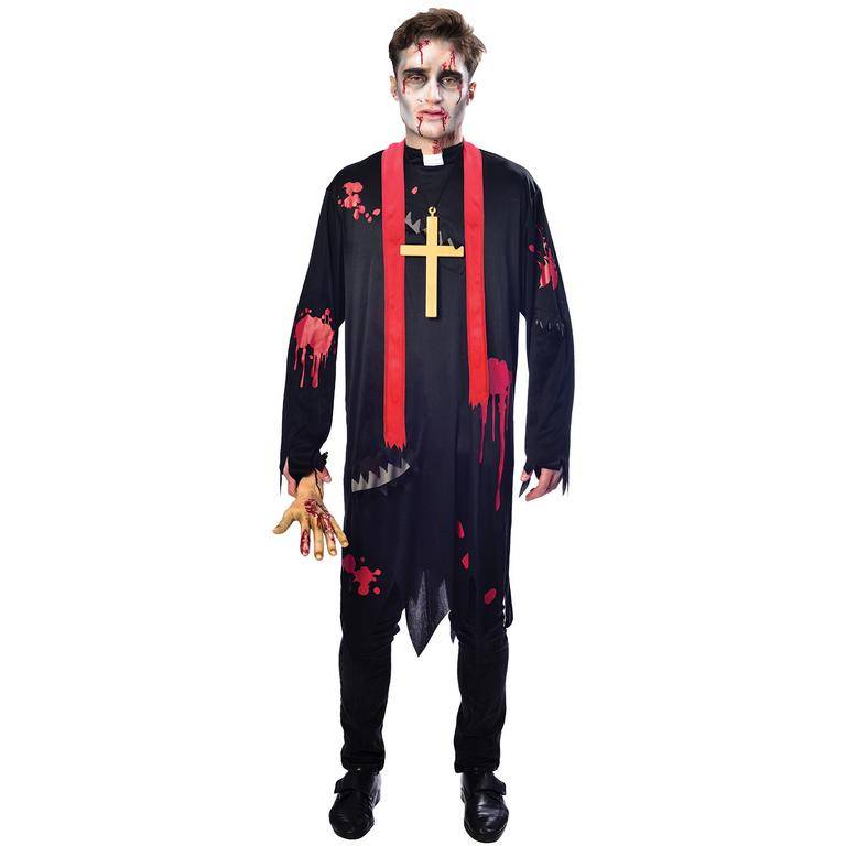 Amscan Pánsky kostým - Zombie farár Veľkosť - dospelý: PLUS