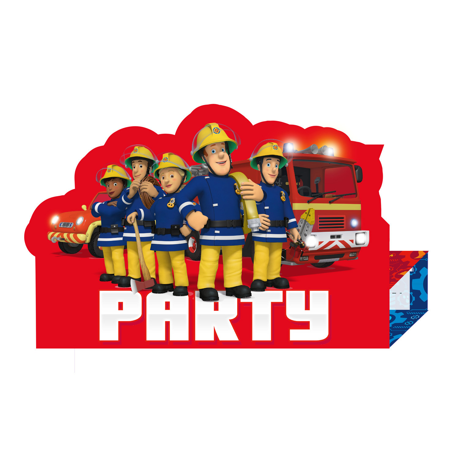 Amscan Pozvánky Požiarnik Sam 8 ks