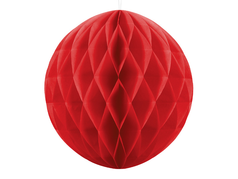 E-shop PartyDeco Papierová guľa červená 40 cm