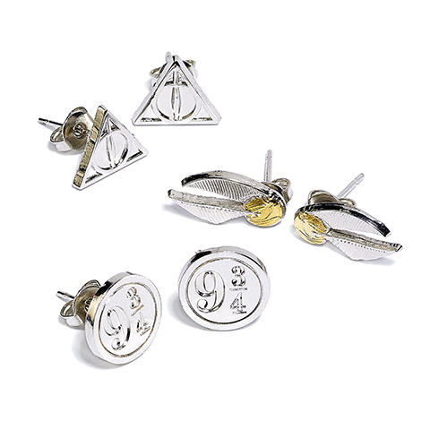 E-shop Distrineo Sada 3 párov náušníc Harry Potter