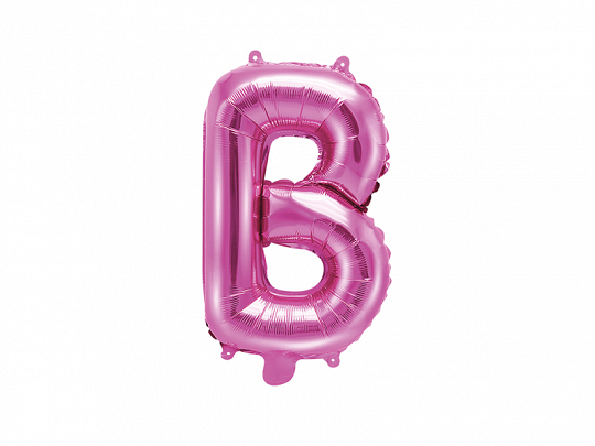 E-shop PartyDeco Fóliový balón Mini - Písmeno B 35 cm ružový
