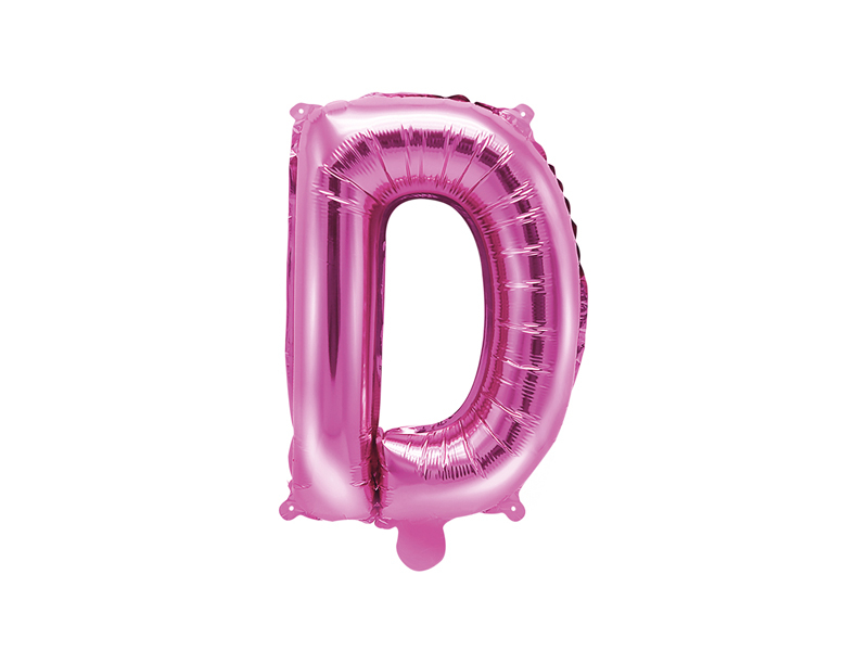 E-shop PartyDeco Fóliový balón Mini - Písmeno D 35 cm ružový