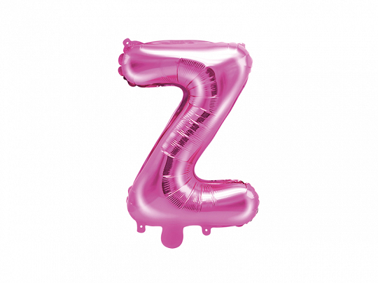 PartyDeco Fóliový balón Mini - Písmeno Z 35 cm ružový