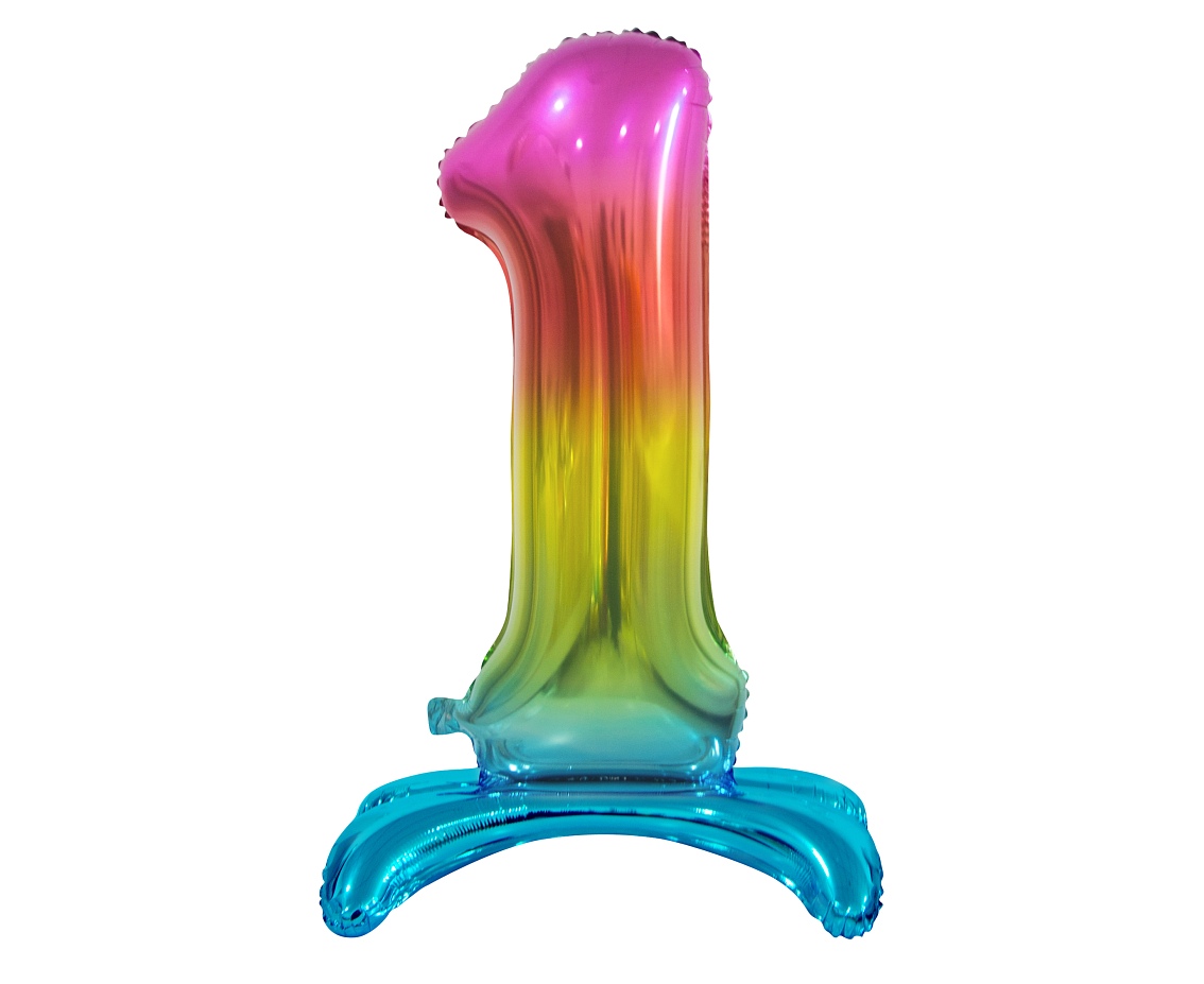 E-shop Godan Samostojaci fóliový balón 1 dúhový 74 cm