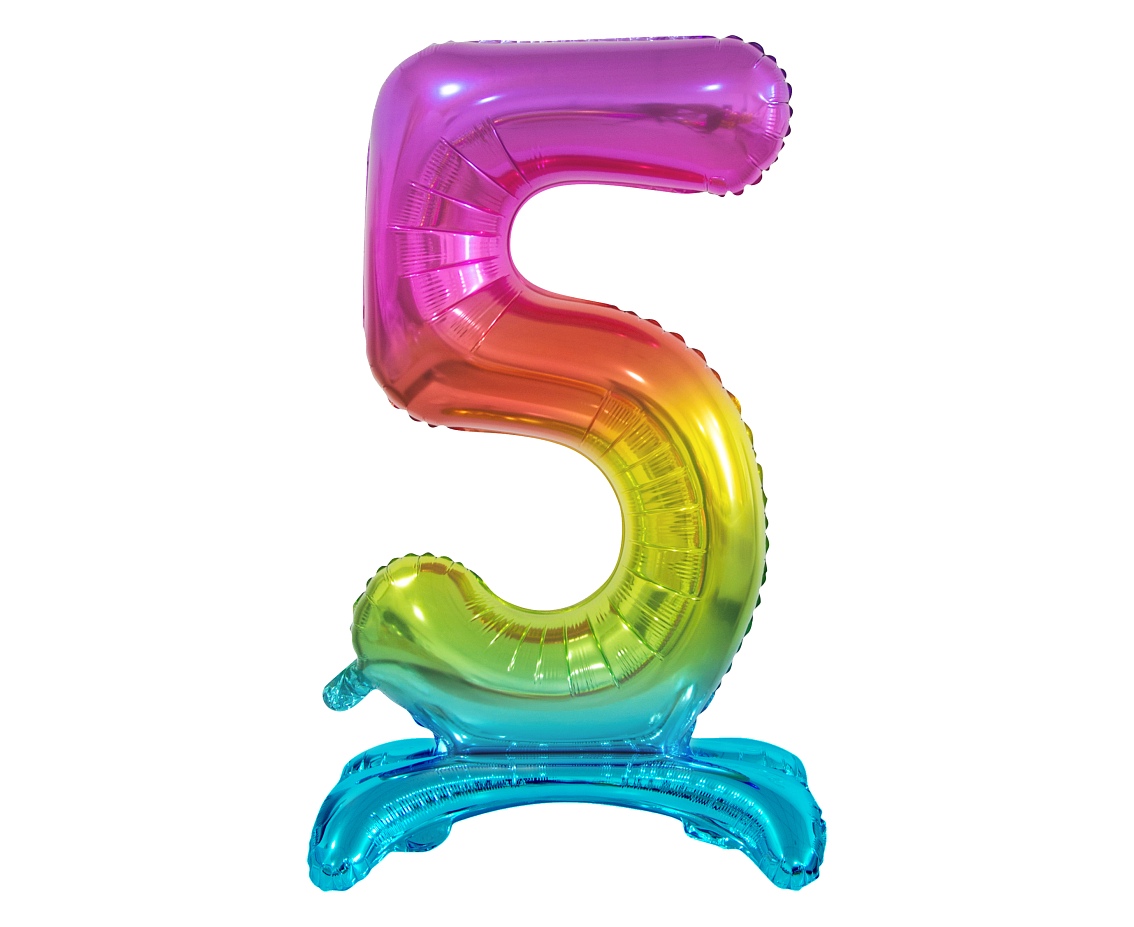 E-shop Godan Samostojaci fóliový balón 5 dúhový 74 cm