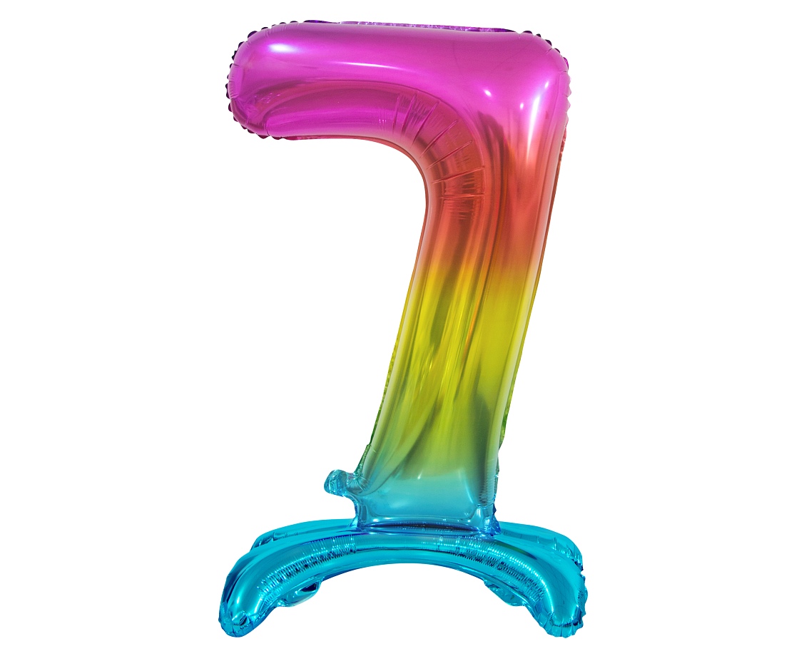 E-shop Godan Samostojaci fóliový balón 7 dúhový 74 cm