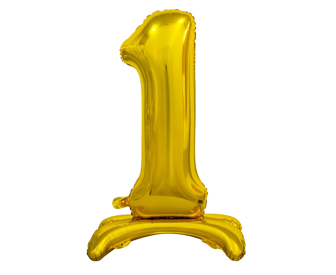 E-shop Godan Samostojaci fóliový balón 1 zlatý 74 cm
