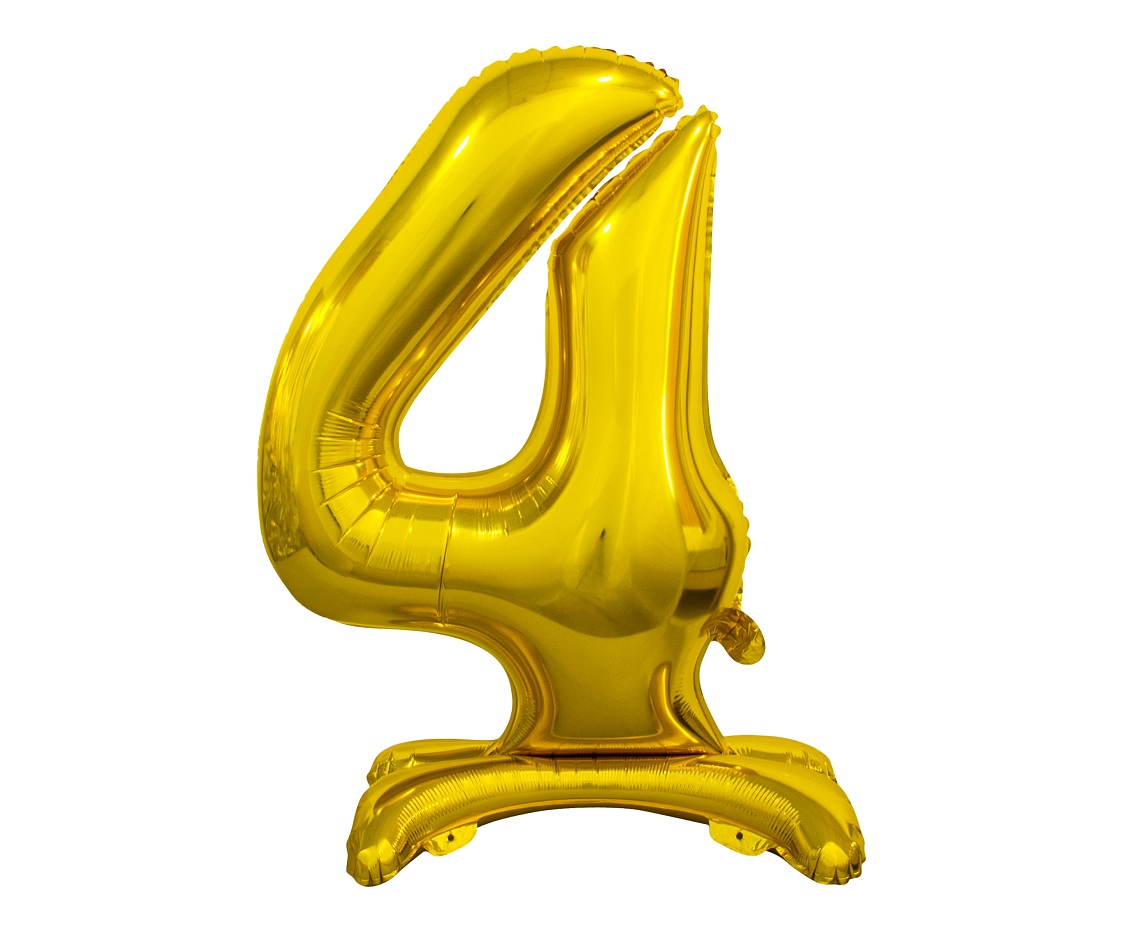 E-shop Godan Samostojaci fóliový balón 4 zlatý 74 cm