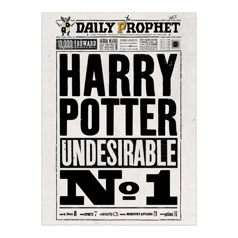 Distrineo Plagát Denný prorok Harry Potter Undesirable No.1 - Harry Potter