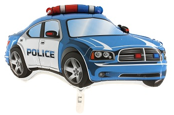 BP Fóliový balón - policajné auto modré
