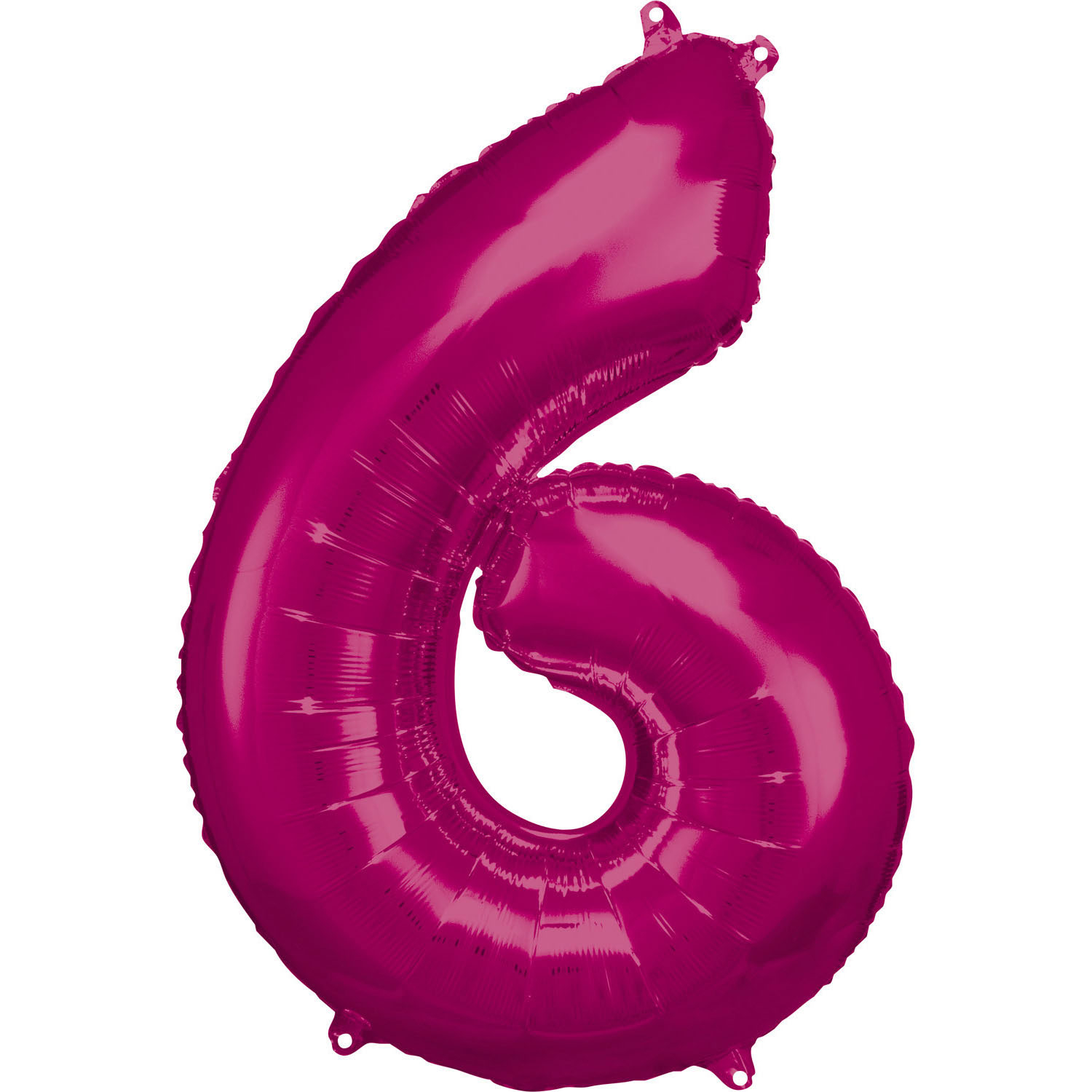 E-shop Amscan Balónik fóliový narodeninové číslo 6 ružový 86 cm
