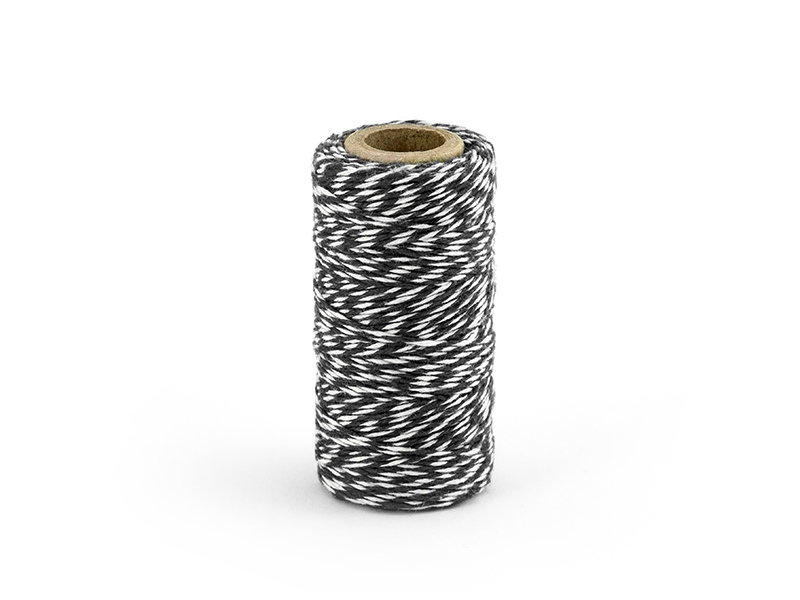 E-shop PartyDeco Šnúrka Baker's Twine čierna 50 m