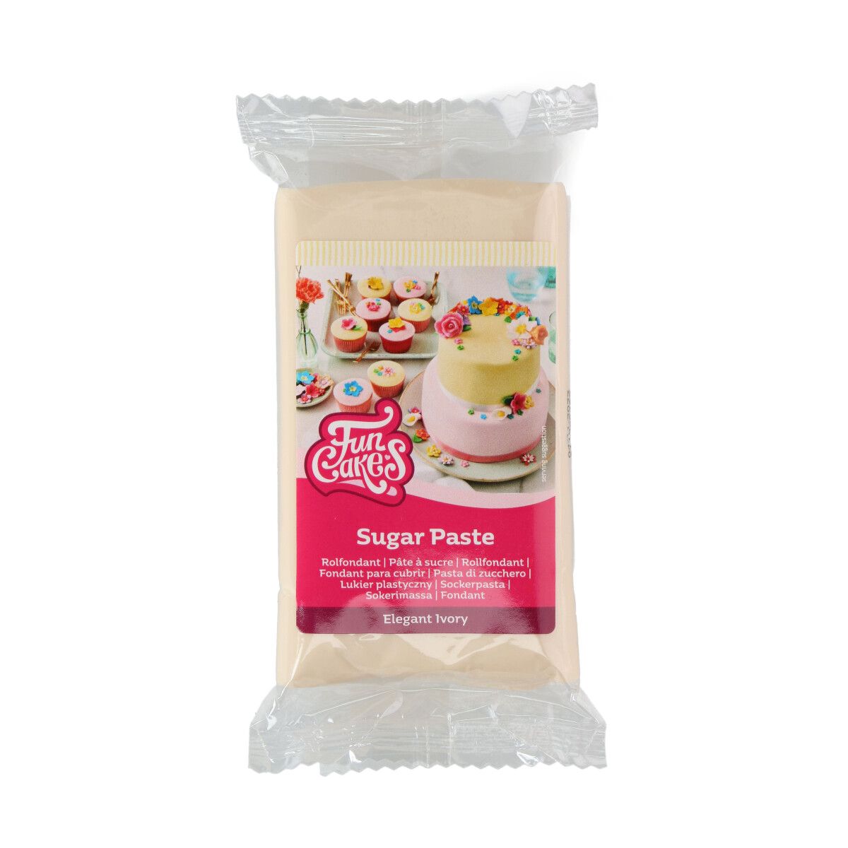 E-shop Funcakes Biely rolovaný fondant Elegant Ivory (farebný fondán) 250 g