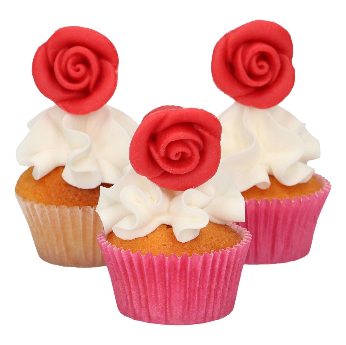 E-shop Funcakes Marcipánové ruže 6 ks - Červené