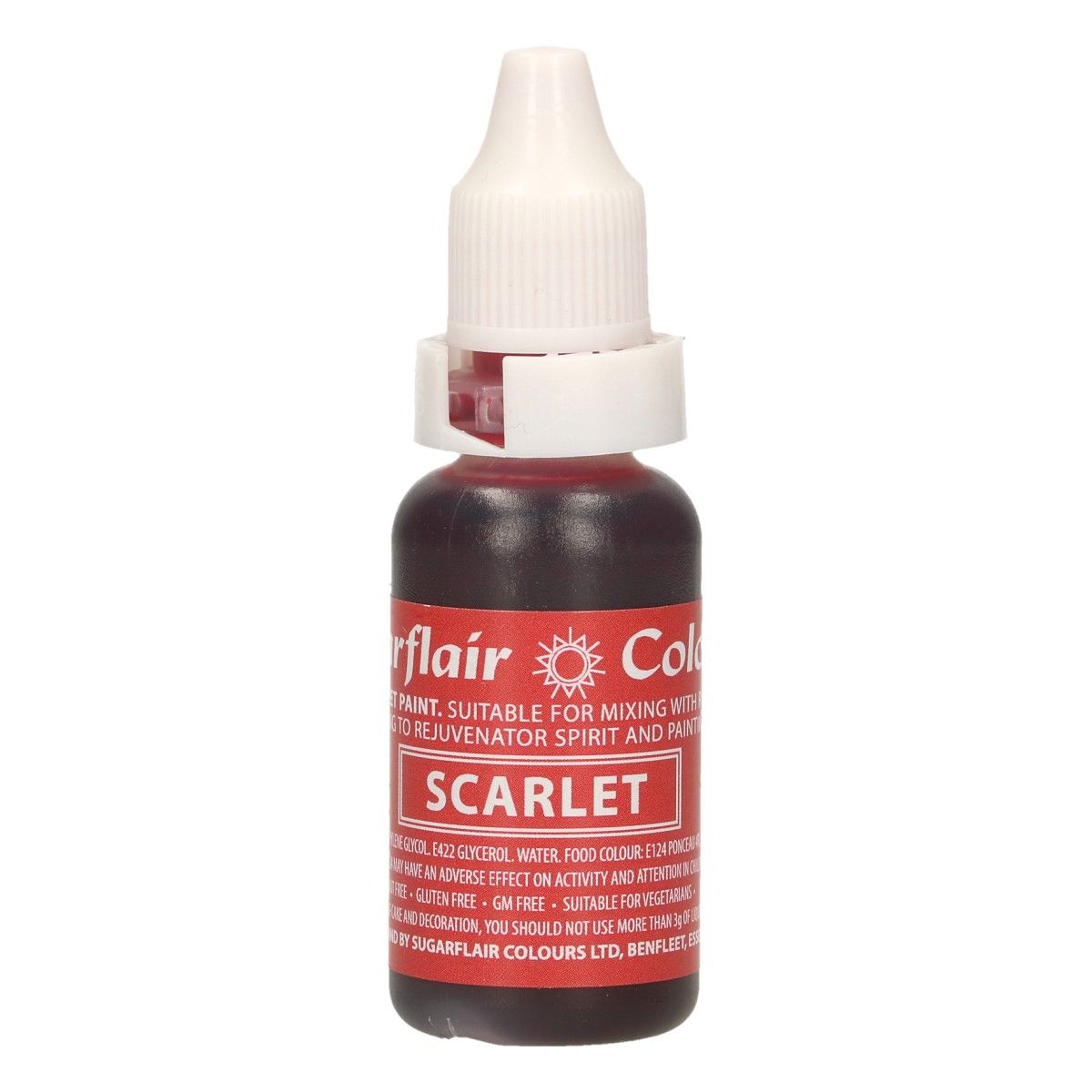 E-shop Cakesupplies Tekutá farba Scarlet - Červená 14 ml