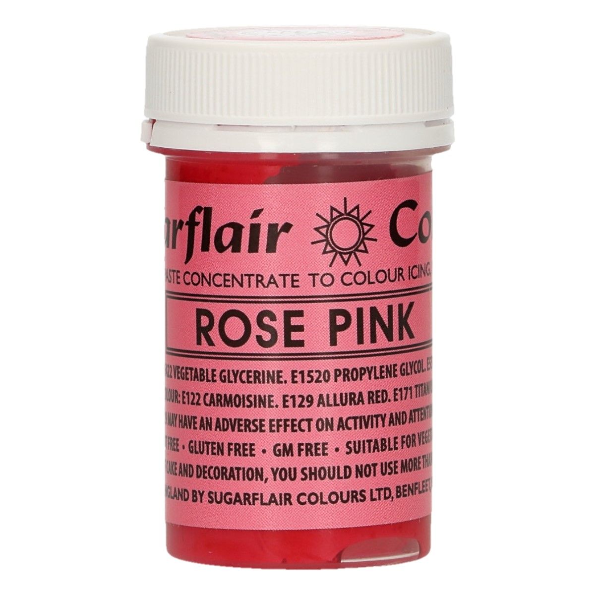 E-shop Sugarflair Colours Gélová farba Rose Pink - Ružová 25 g