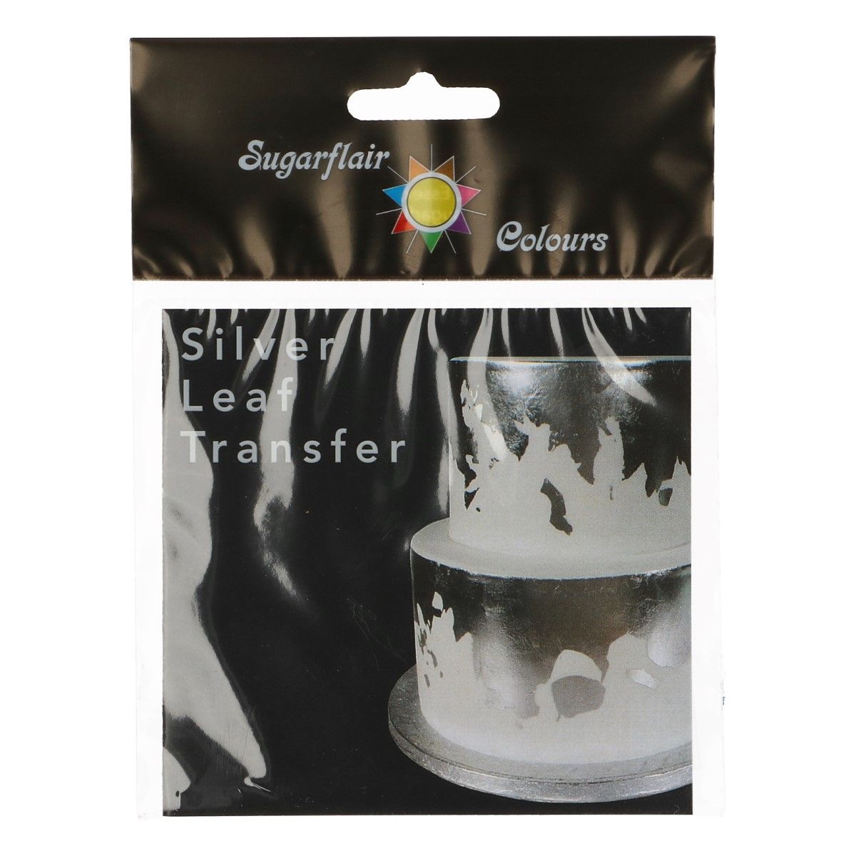 E-shop Cakesupplies Jedlé striebro - fólia transfer 9,5 x 9,5 cm