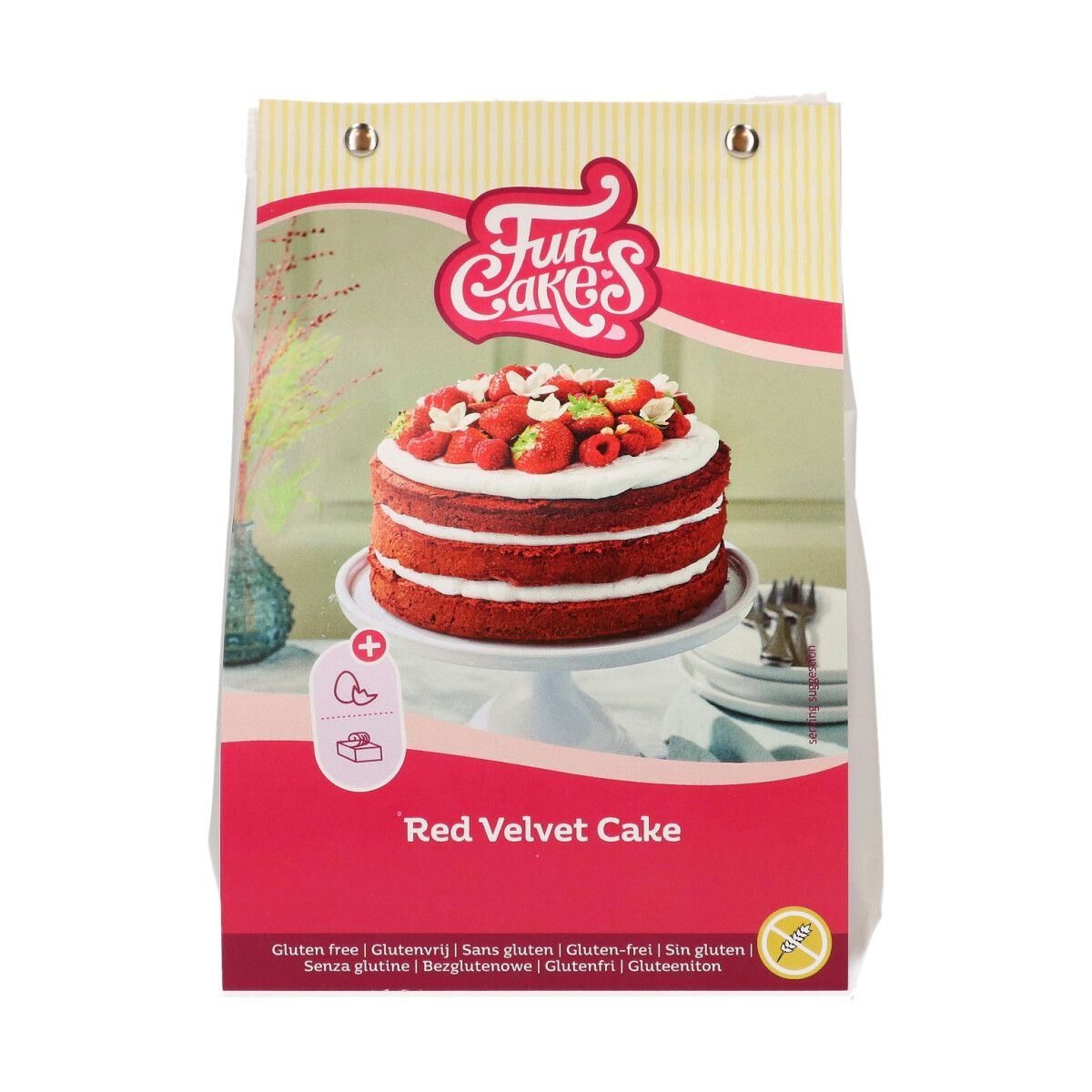 E-shop Funcakes Zmes na výrobu piškóty Red Velvet Cake 400 g Gluten Free