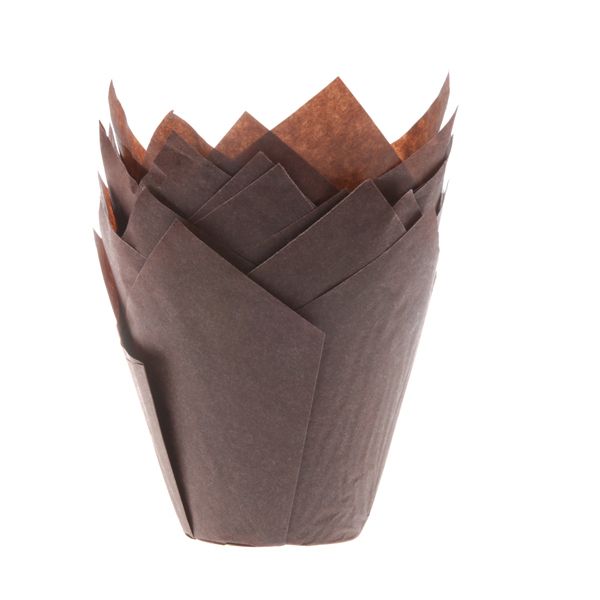 E-shop Cakesupplies Košíčky na muffiny hnedé tulipán 36 ks