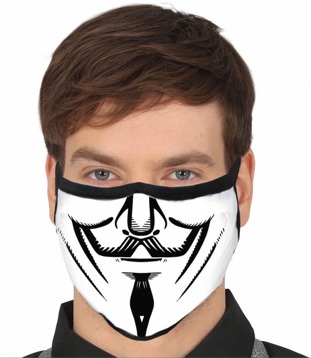 E-shop Guirca Ochranné rúško s motívom Anonymous 1 ks