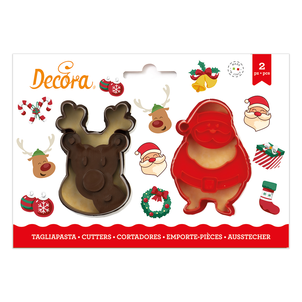 E-shop Decora Sada vianočných vykrajovačiek - Santa Claus a sob
