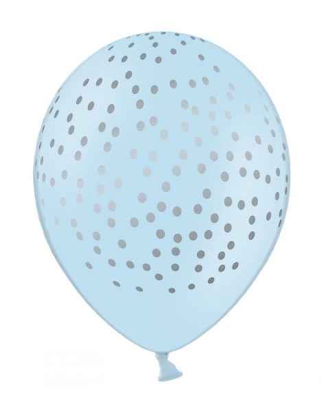 E-shop PartyDeco Balón modrý - bodkovaný 30 cm 1 ks
