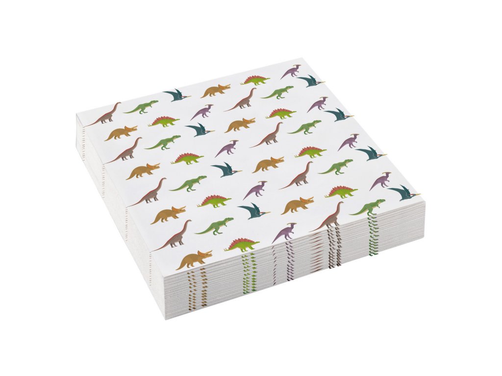 E-shop Amscan Servítky Šťastný dinosaurus 25 x 25 cm 20 ks