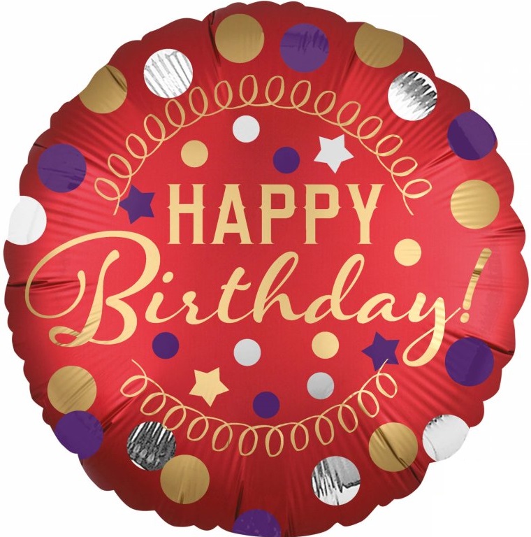 E-shop Amscan Fóliový balón - Happy Birthday červený